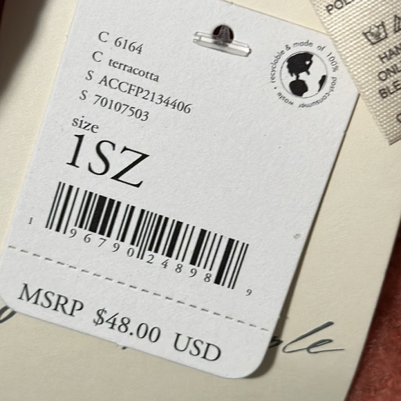 Free People Ripple Recycled Blend Blanket Scarf in "Terra Cotta" - Picture 10 of 11